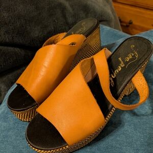 FP Movement by Free People Orange Wedge Sandals
